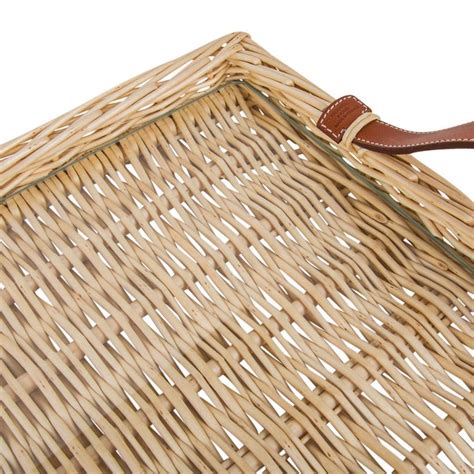 hermes tray wicker